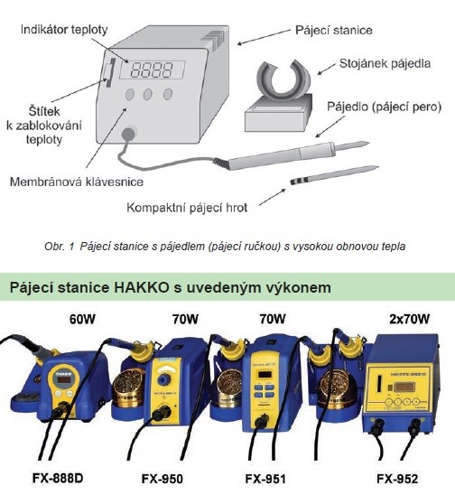 Pájecí stanice s vysokou obnovou tepla